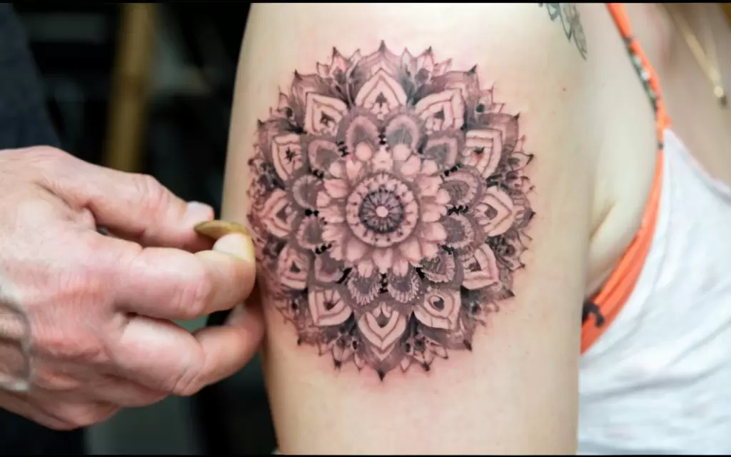 Cosmos Flower and Mandala